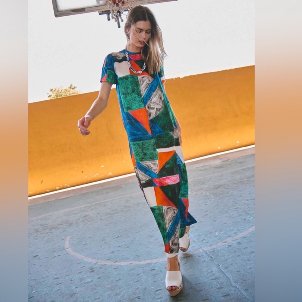 HUNTER BELL Valerie Dress in Mosaic - Picture 4 of 10